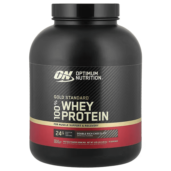 Optimum Nutrition, Gold Standard сывороточный протеин, со вкусом двойного шоколада, 2,29 кг