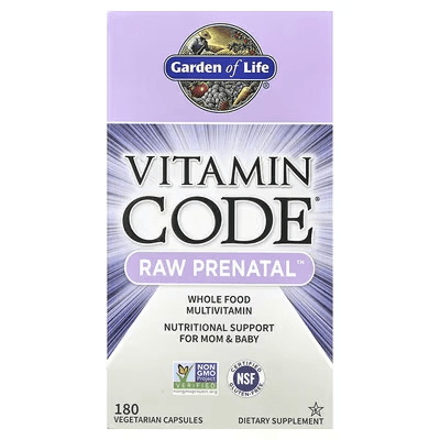 Мультивитамины для беременных, 180 вегетарианских капсул,  Garden of Life, Vitamin Code, RAW Prenatal