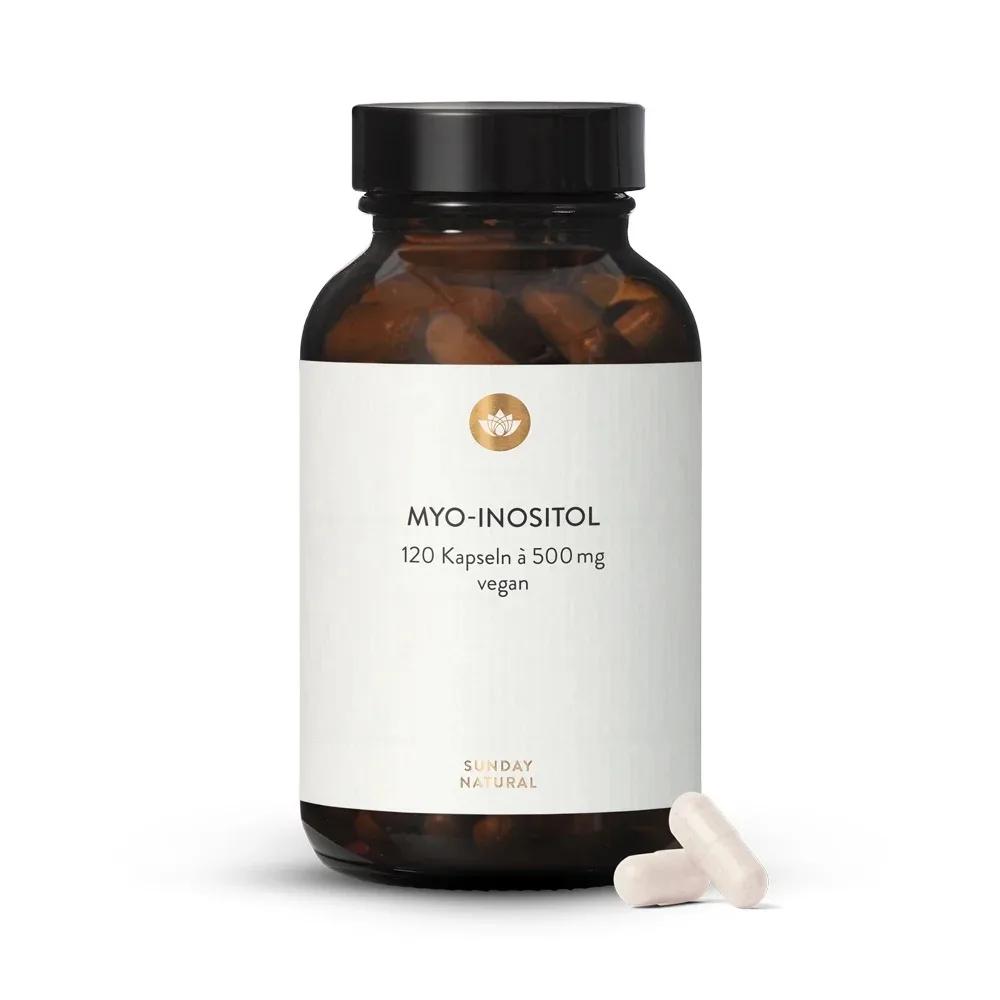 Мио-инозитол, 500 мг, 120 капсул, Sunday Natural, Myo-Inositol