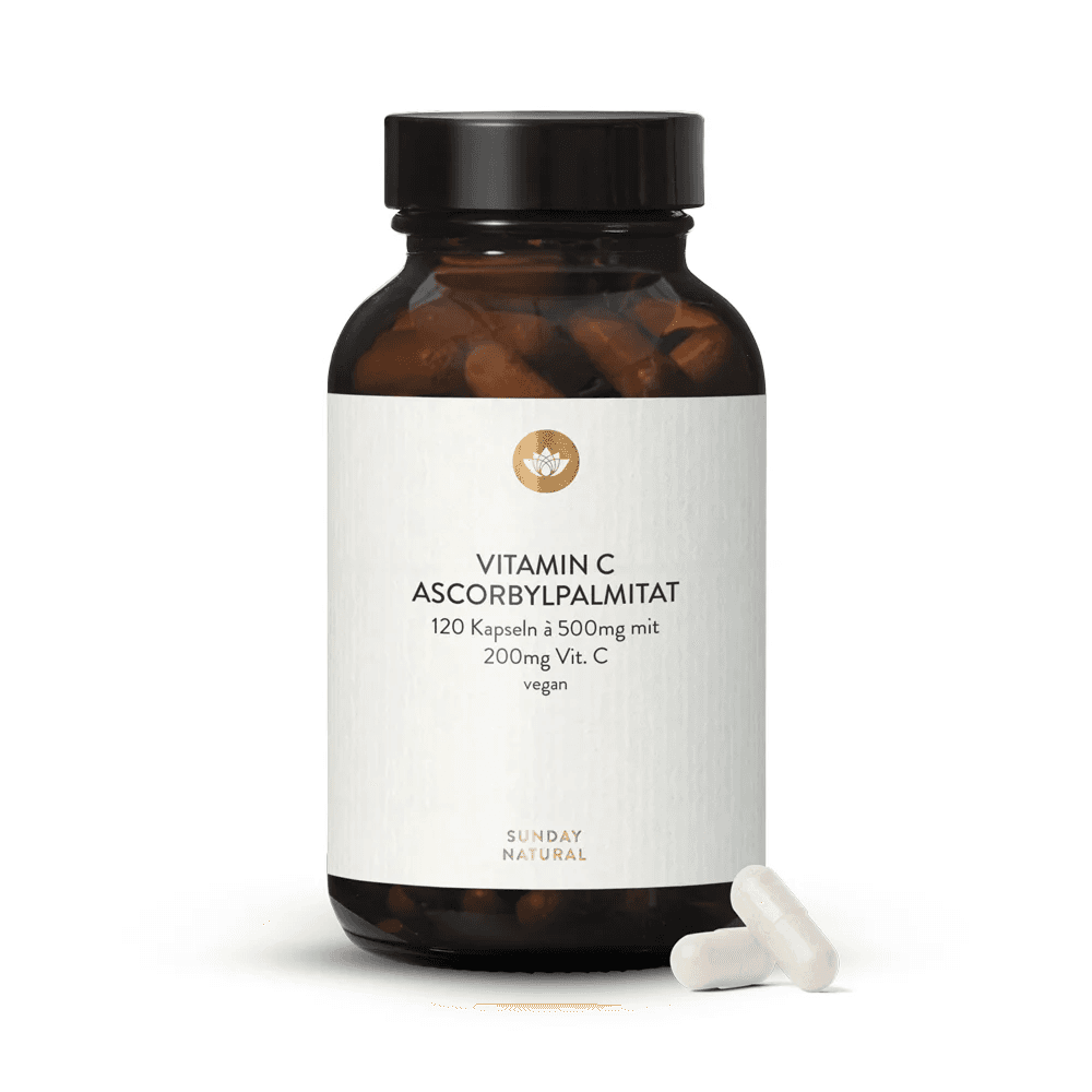 Витамин С, 120 капсул, Sunday Natural, Vitamin C Ascorbylpalmitat