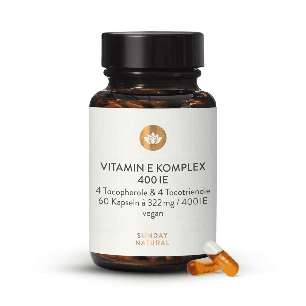 Витамин Е комплекс, 60 капсул, Sunday Natural, Vitamin E Komplex 400 IE