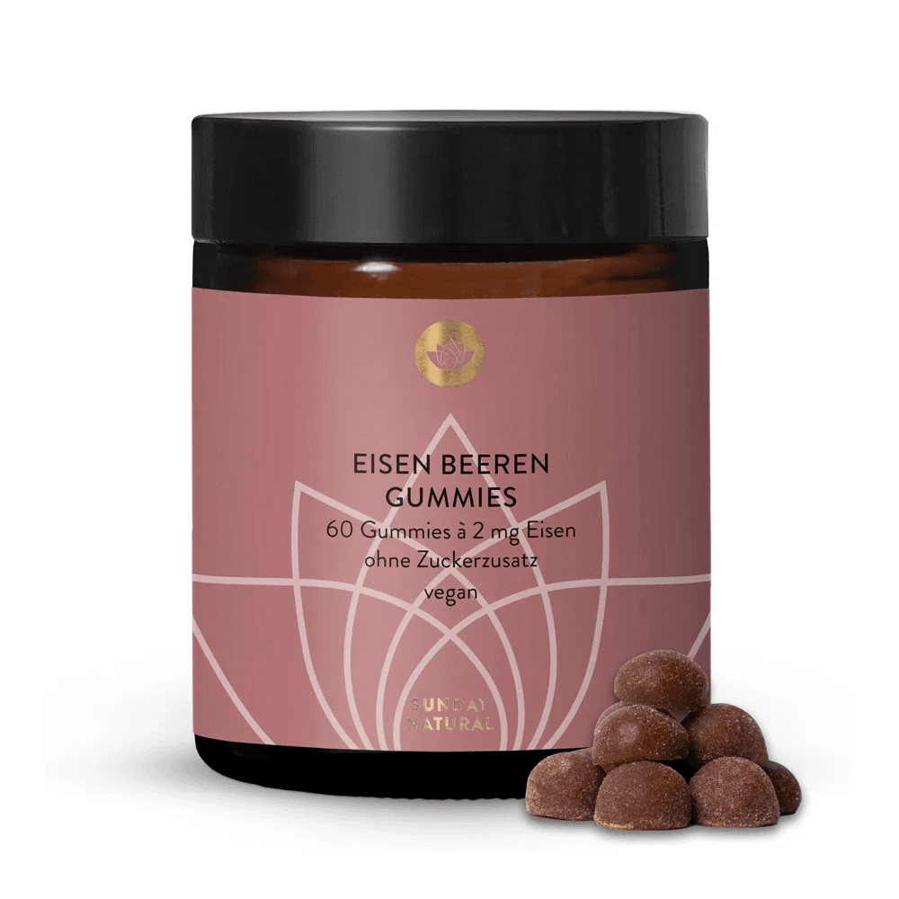 Железо, 60 мармеладок, Sunday Natural, Iron Eisen Beeren