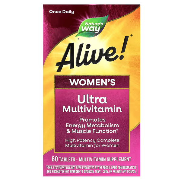 Мультивитамины для женщин, Alive, 60 таблеток, Nature's Way,  Multivitamin women Adult Ultra Potency