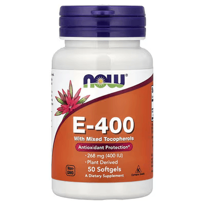 Витамин Е 400 мг 50 капсул Now foods