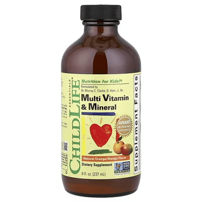 ChildLife Essentials, мультивитамины и минералы, натуральный вкус апельсина и манго, 237 мл