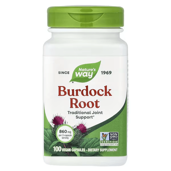 Корень лопуха, 950 мг, 100 веганских капсул, Burdock Root