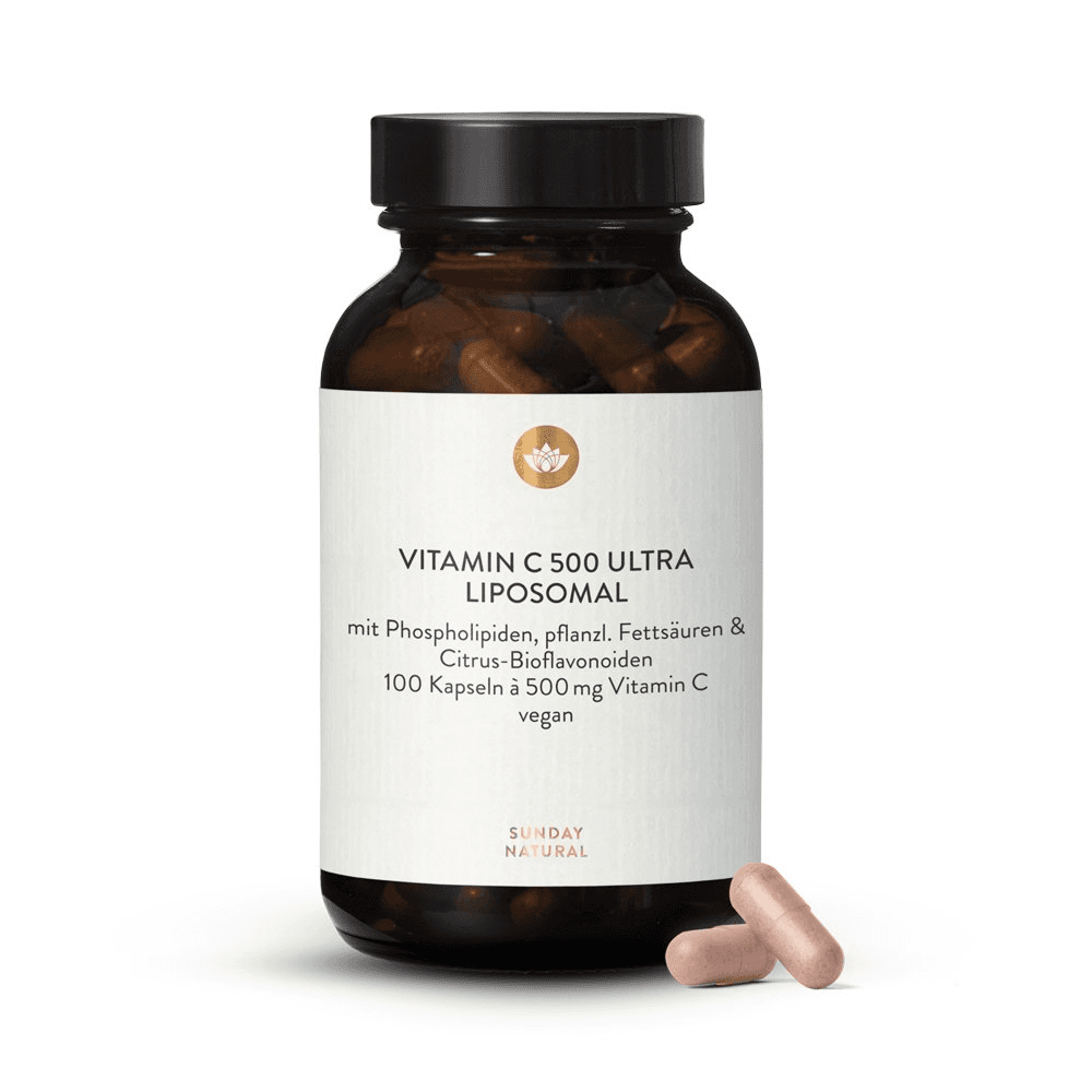Липосомальный витамин С, Ультра, 500 мг, 100 капсул, Sunday Natural, Vitamin C Ultra Liposomal
