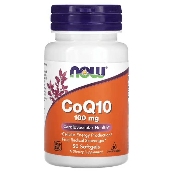 Коэнзим Q10, 100 мг, 50 капсул, Now Foods, CoQ10