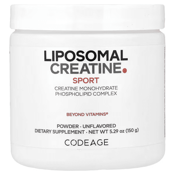 Креатин липосомальный, без ароматизаторов, 5000 мг, 150 г, Codeage, Liposomal Creatine Sport unflavored