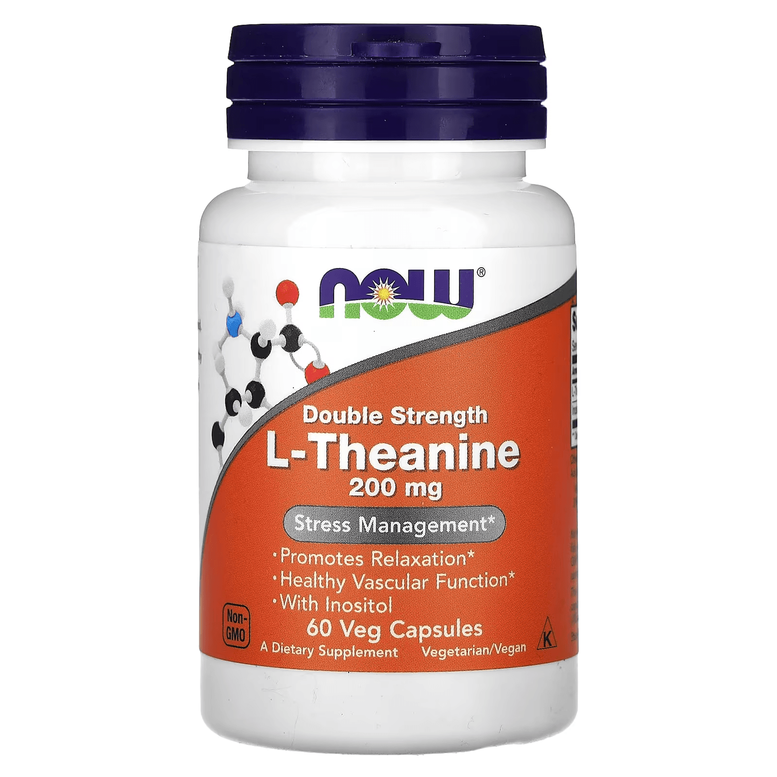 Теанин+Инозитол L-Theanine NOW Foods 200мкг 60 капс