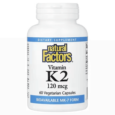 Витамин K2 Vitamin K2 120 мкг, 60 КАПСУЛ Natural Factors