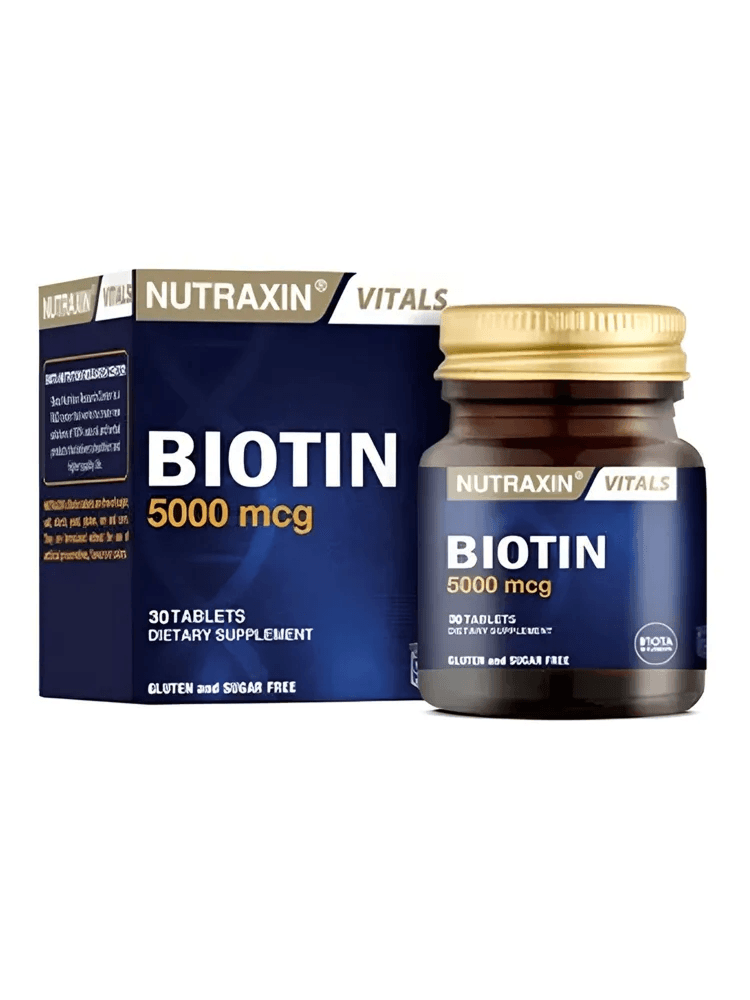 Биотин 5000 мкг 30 таблеток Nutraxin