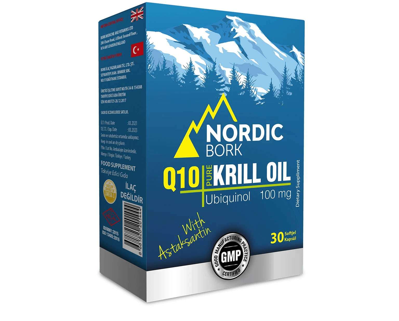 Масло Криля с Коэнзим Q10 30 капсул Nordic Bork
