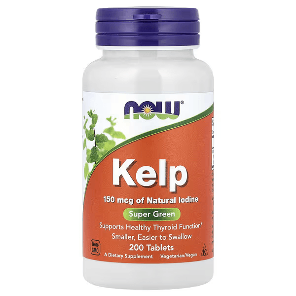 Бурые водоросли, 150 мкг, 200 таблеток, NOW Foods, Kelp