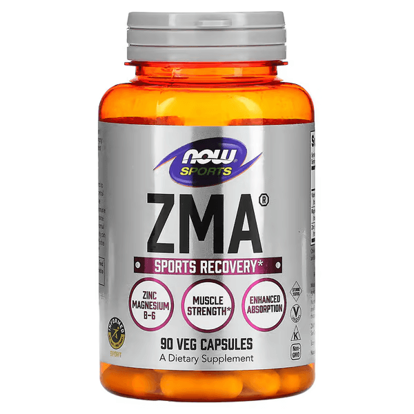 Цинк, магний, витамин B-6, 90 капсул, Now Foods, ZMA