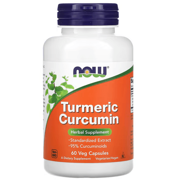 Куркумин, 60 растительных капсул (665 мг в 1 капсуле), Now Foods, Turmeric Curcumin