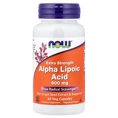 Alpha Lipoic Acid 600 mg, 60 Capsules, NOW Foods
